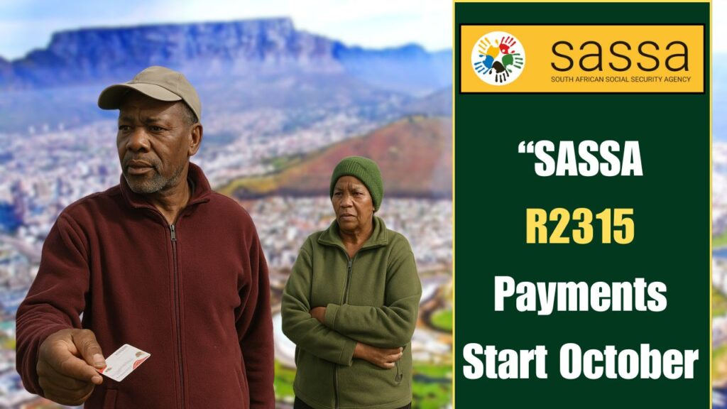 October 22 SASSA Deposits at R2,315